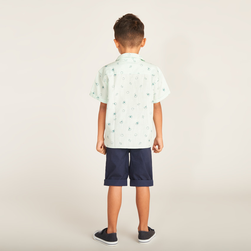 Camisa de manga corta estampada de coco para niño 
