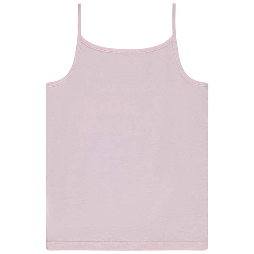 Camiseta sin mangas de jersey slub con estampado fantasía para niña 