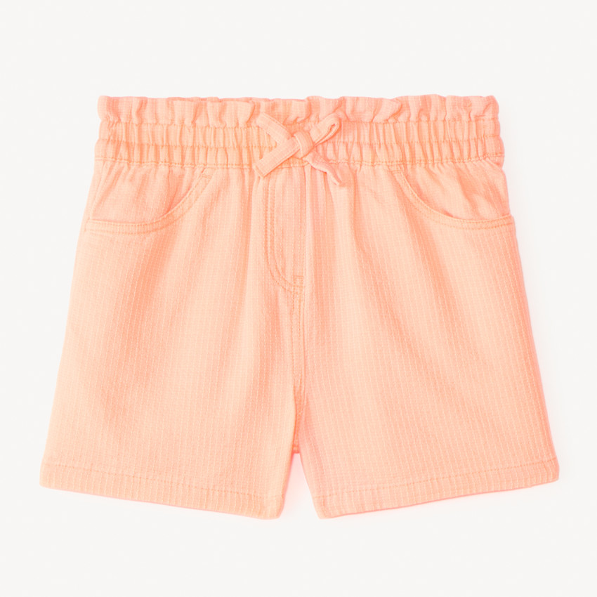 Short de tela en color sólido para niña. 