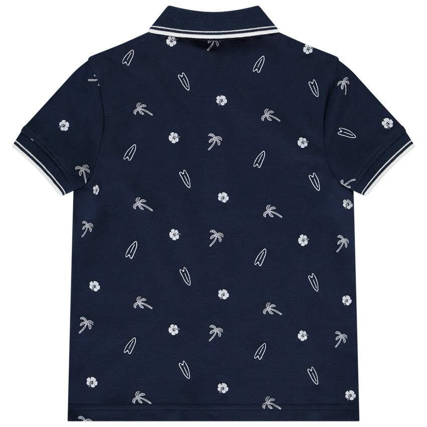 Polo de manga corta estampado surf para niño 
