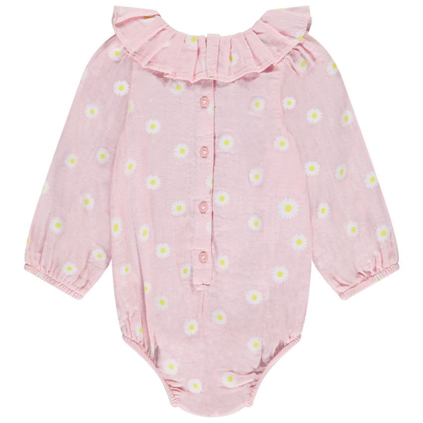 Pelele de manga larga estampado margaritas para bebé niña  Additional Pelele de manga larga estampado margaritas para bebé niña
