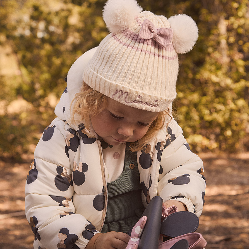 Conjunto gorro y snood Minnie Disney para bebé niña 