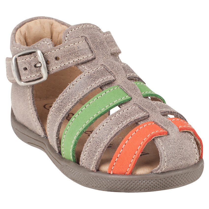 Zapatos descubiertos con correas con hebilla en contraste 