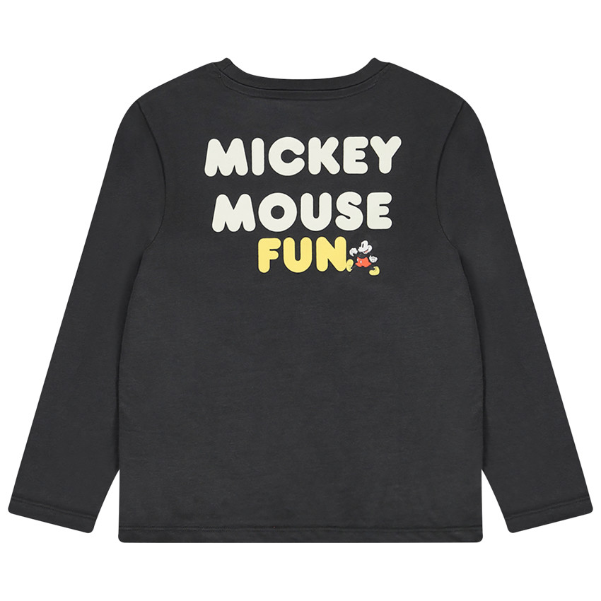 Camiseta de manga larga unicolor Mickey Disney para niño 