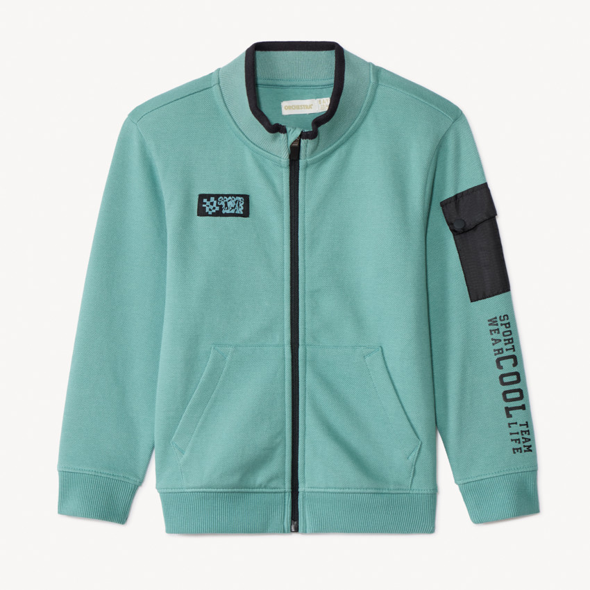 Gilet en molleton fantaisie à poches pour garçon 