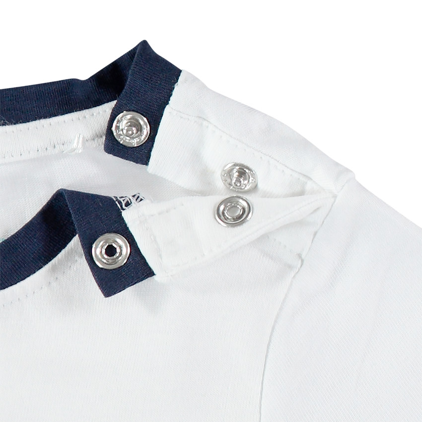 camiseta mangas cortas bicolor en algodon con print Simba Disney 