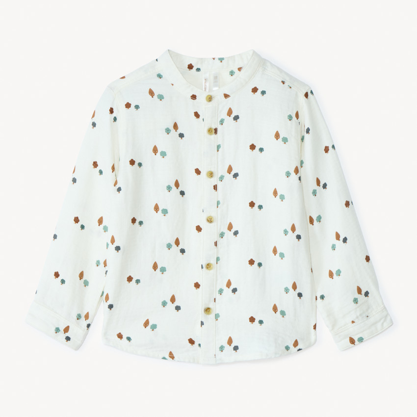 Chemise manches longues imprimé arbres pour bébé garçon 