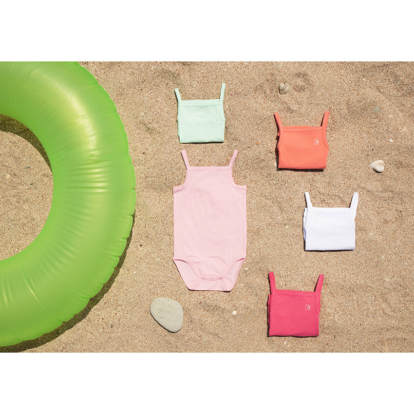 Pack de 3 bodies unis con tirantes para bebé niña 