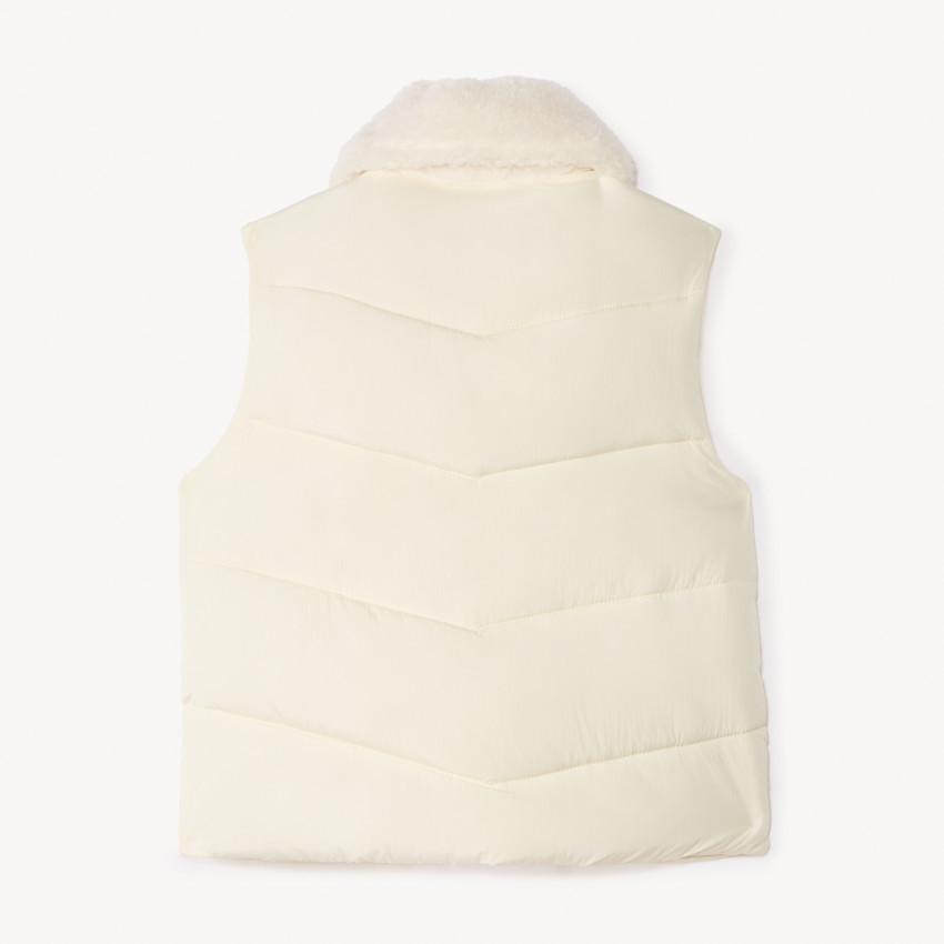 Chaleco de dos acolchado bicolor para niña 