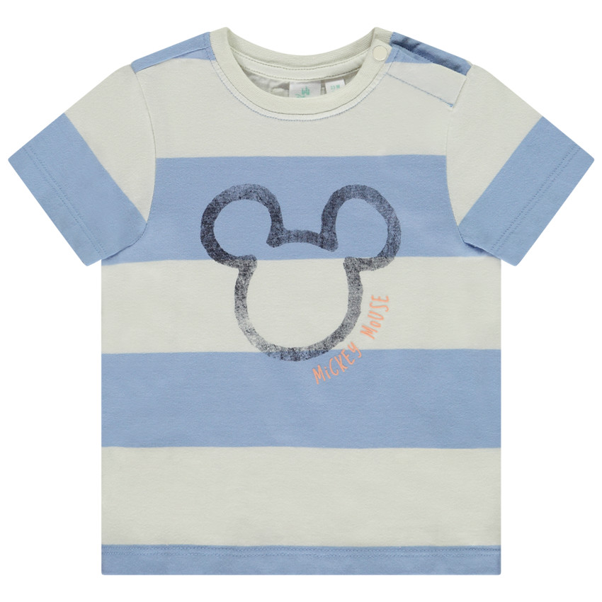 Camiseta manga corta con estampado de Mickey Disney efecto acuarela para bebé niño 