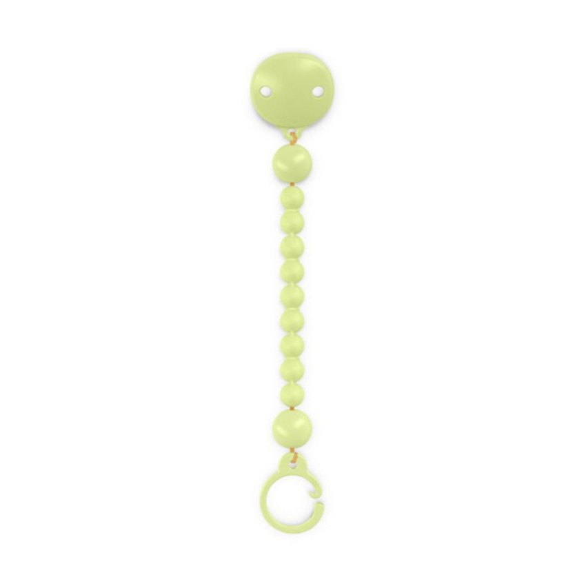 Sujetachupetes con pinza y bolitas silicona Colour Essence verde lima 