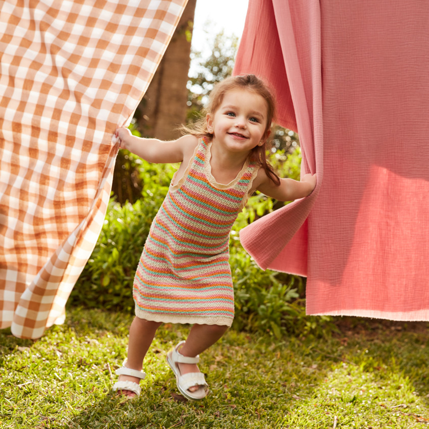 Vestido sin mangas de punto para niña bebé 