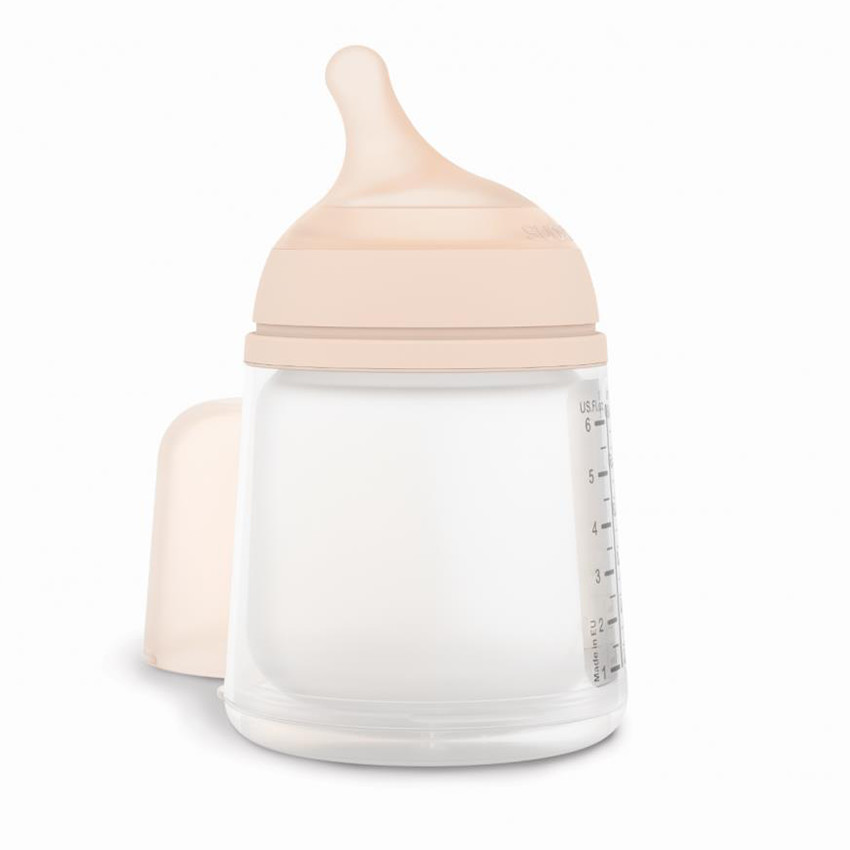 Biberon anti-colique Zero.Zero débit lent/S 180ml rose 