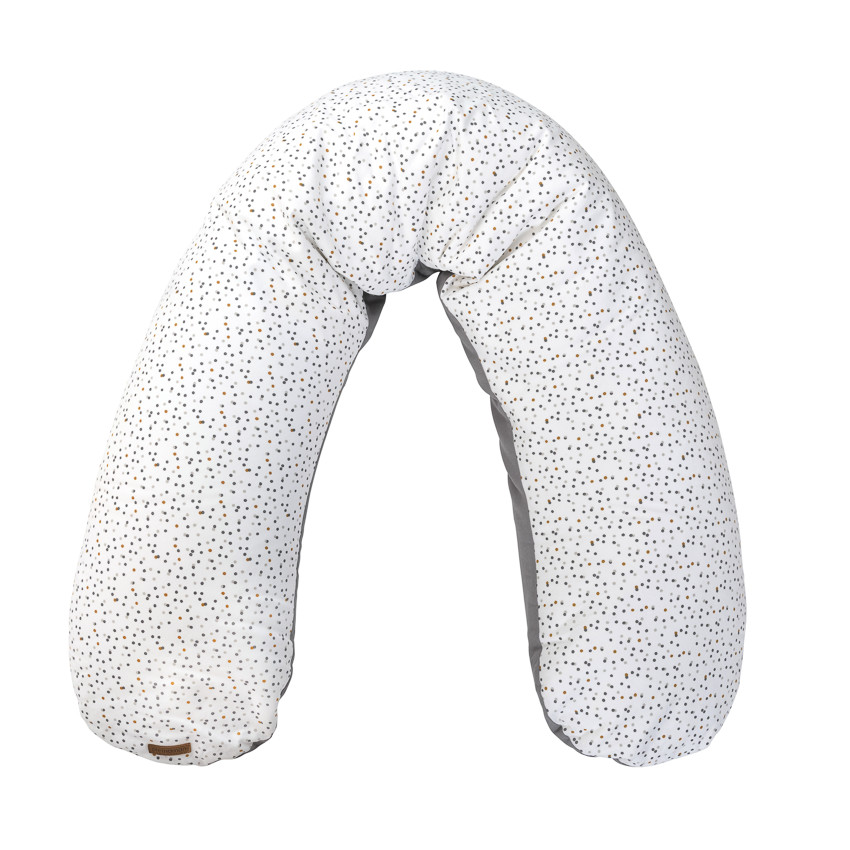 Coussin d'allaitement en microbilles 160cm imprimé Dots 