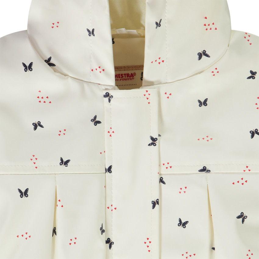 Parka goma estampado mariposas para bebé niña 