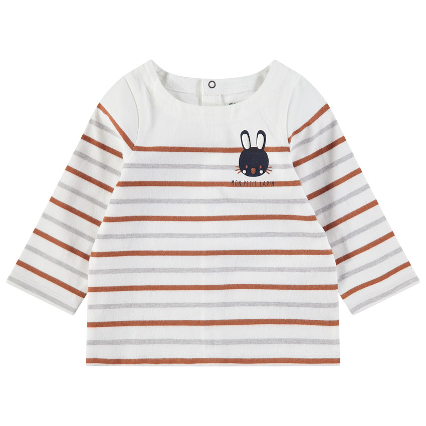 Marinera de manga larga con estampado de conejo 