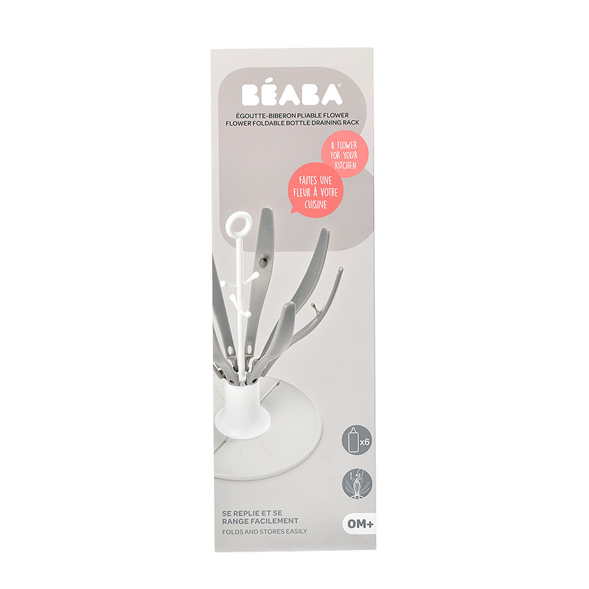 Egoutte-biberon pliable Gris/Blanc 