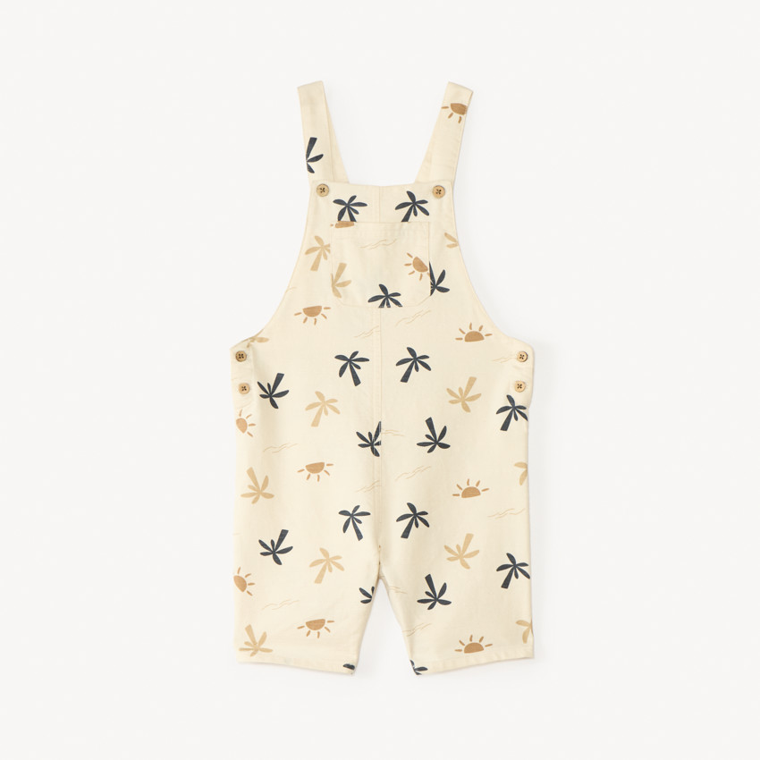Pantalón corto de tela con estampado de palmeras para bebé niño 