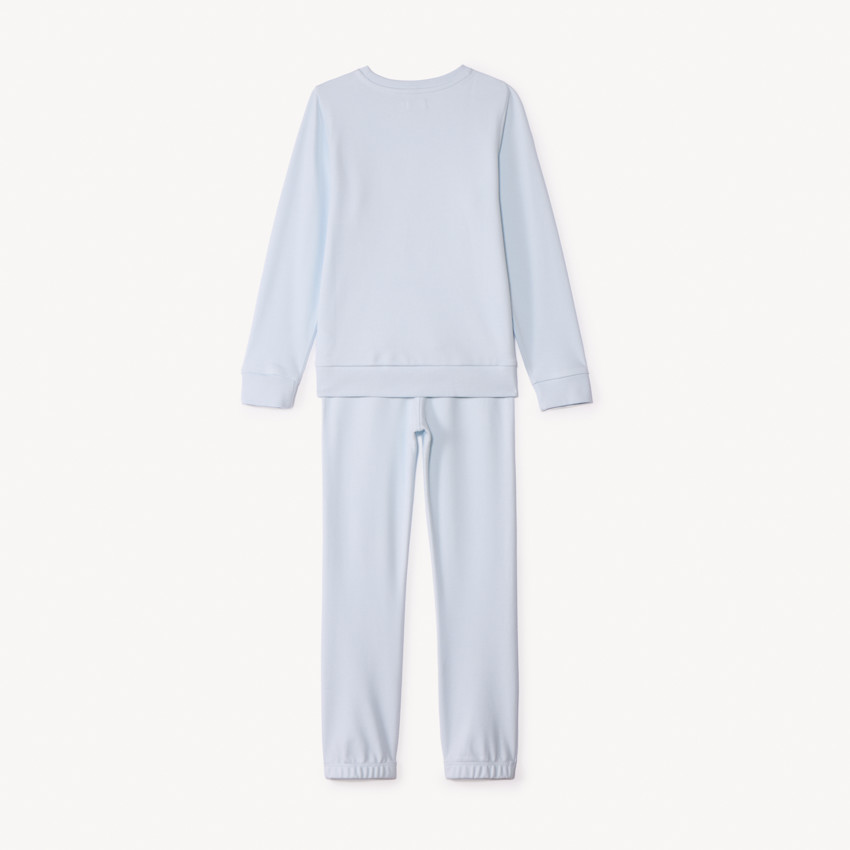 Conjunto de chándal de felpa con estampado brillante para niña 