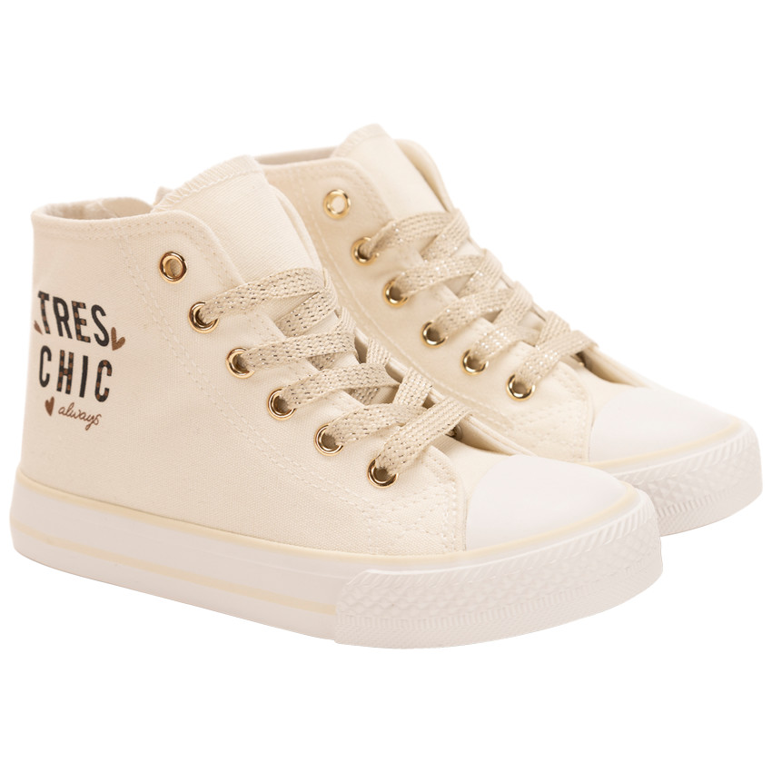Zapatillas lona altas niña hot sale