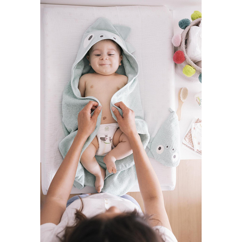 Toalla de baño y guante de baño Dinosaurio 