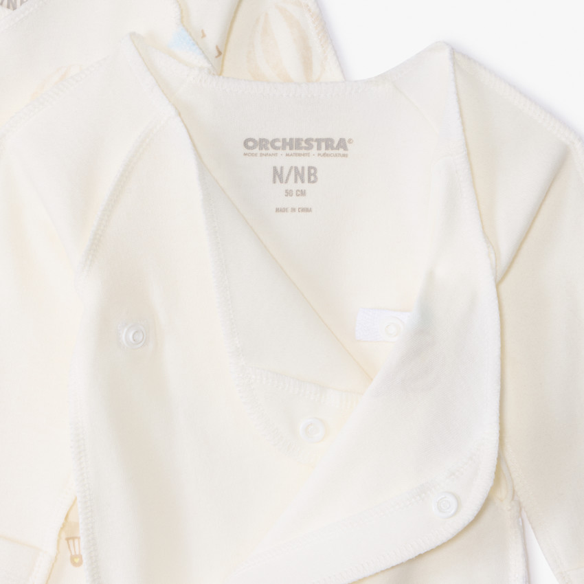 Lote de 2 bodies de manga larga con volantes para bebé prematuro 