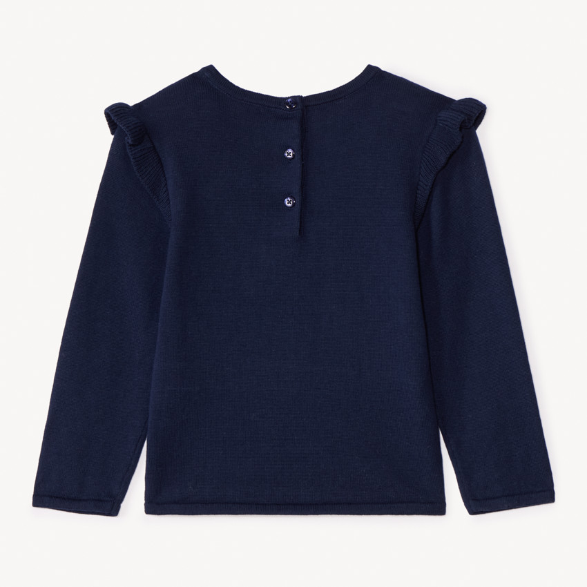 Suéter de punto con estampado floral para niña bebé 