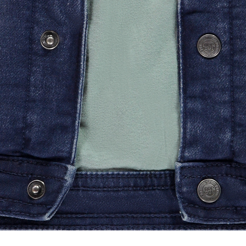 Chaqueta vaquera con capucha de felpa desmontable para bebé niño 