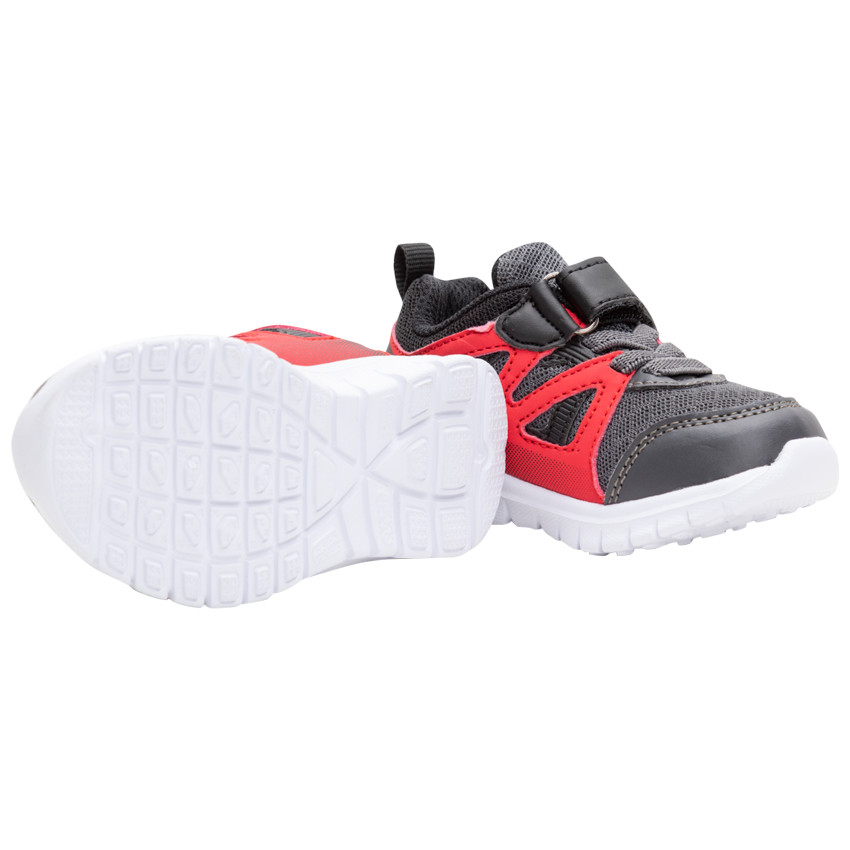 Deportivas de malla bicolor con cordones y velcro 