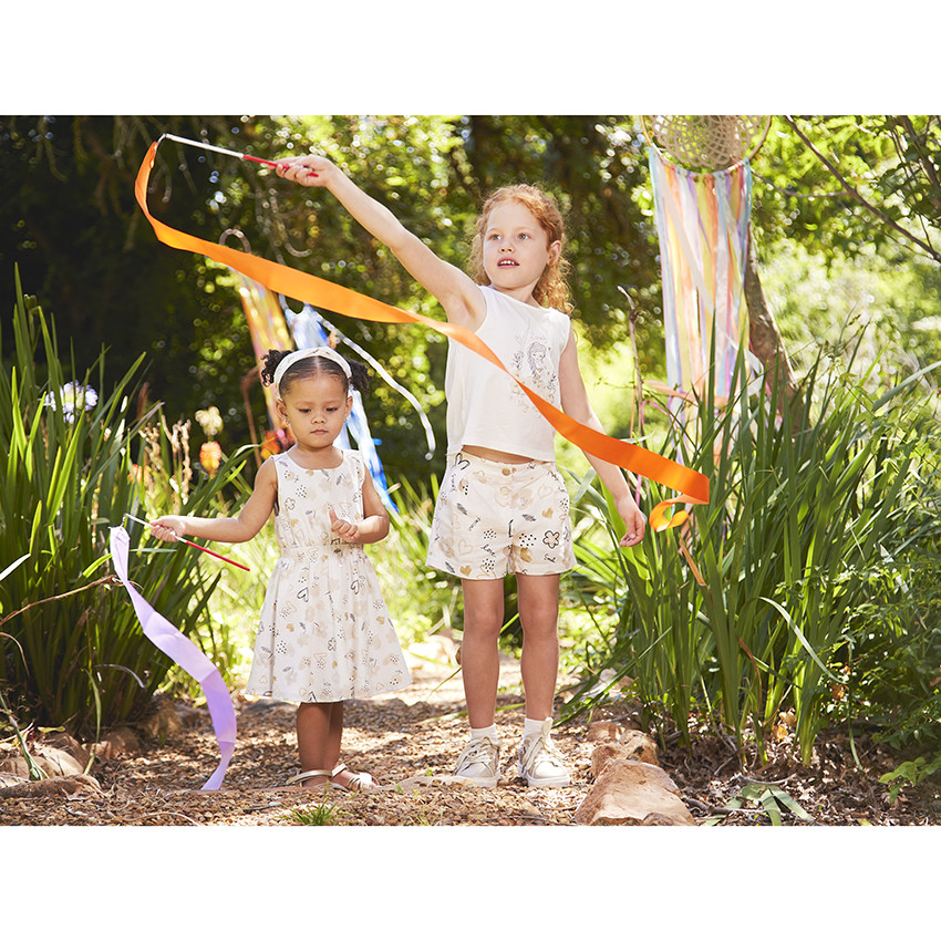 Banda de algodón con estampado fantasía para bebé niña 