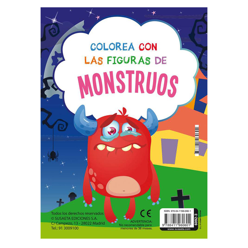 Libro para colorear Monstruos +4años 