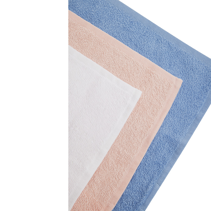 Lot de 6 débarbouillettes éponge 25 x 25 cm 