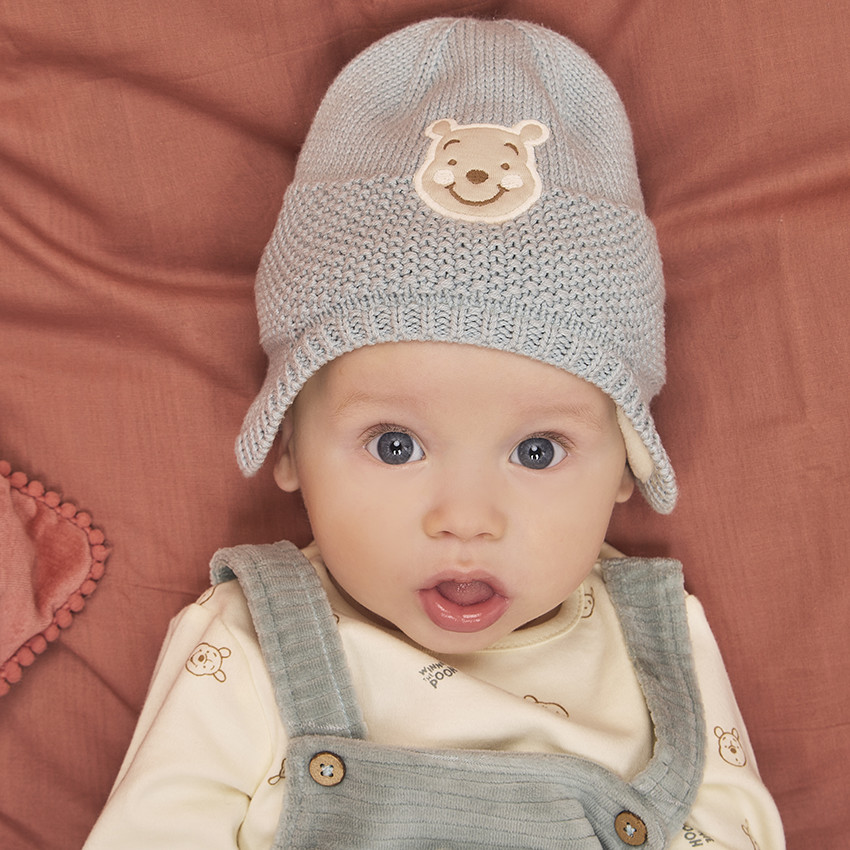 Gorro de punto con diseño de Winnie Disney para bebé niño 