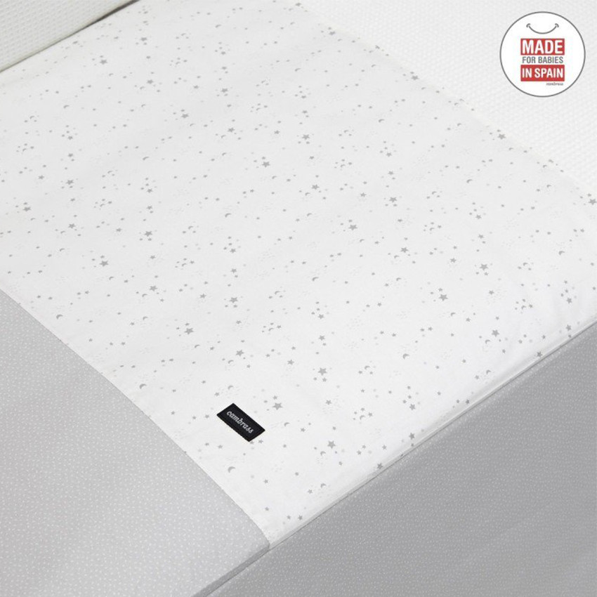 Juego colcha y protector para cuna 70 Sky gris 