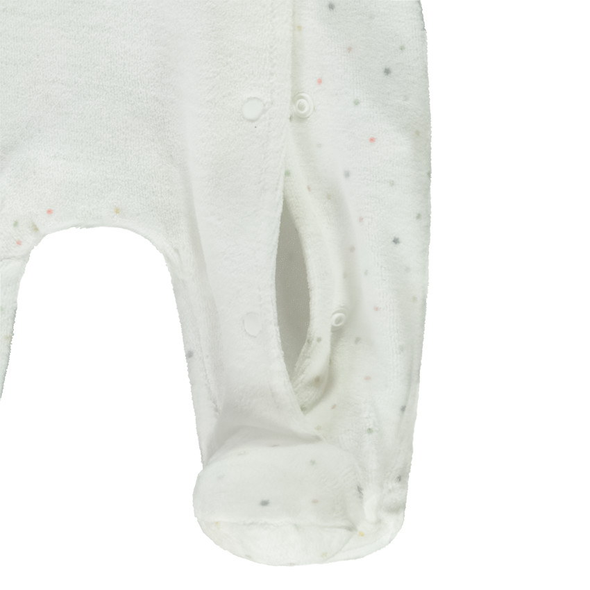 Pelele de terciopelo con estampado de lunares para bebé prematuro 