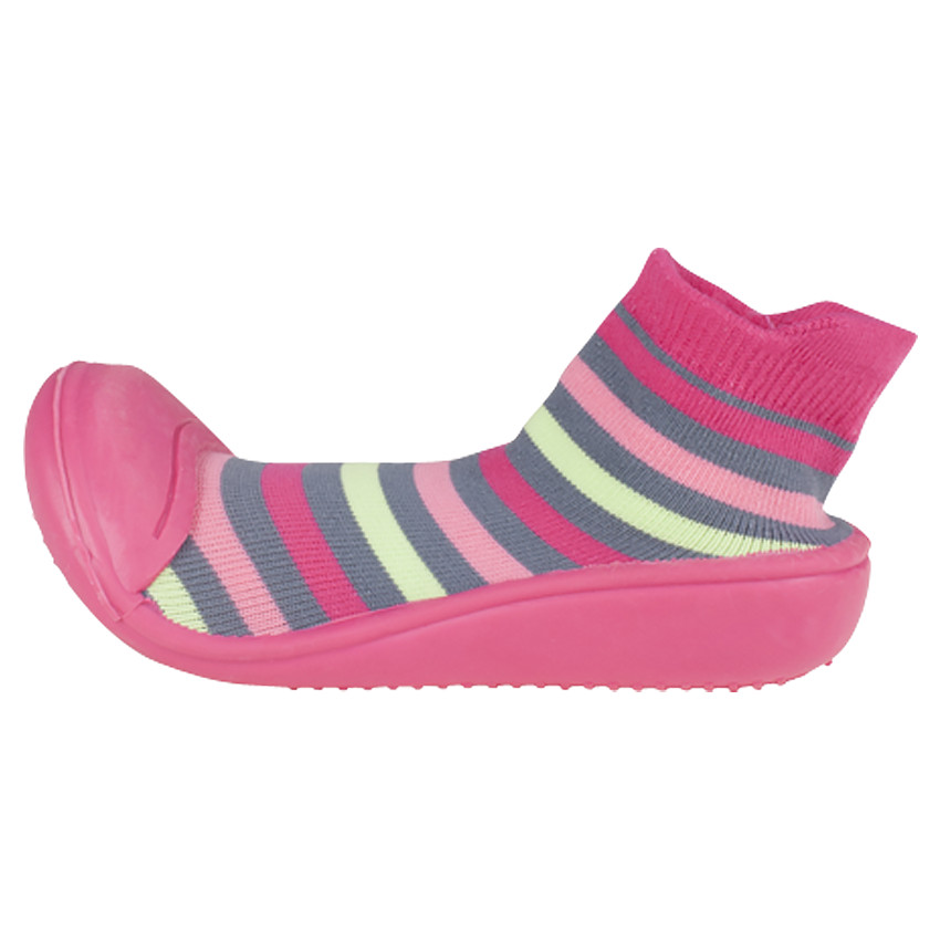 Zapatillas con rayas suela de goma 