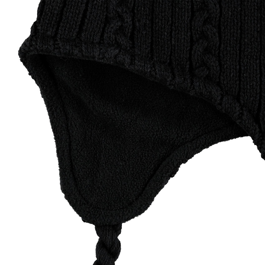 Gorro peruano de punto con forro polar y borla 