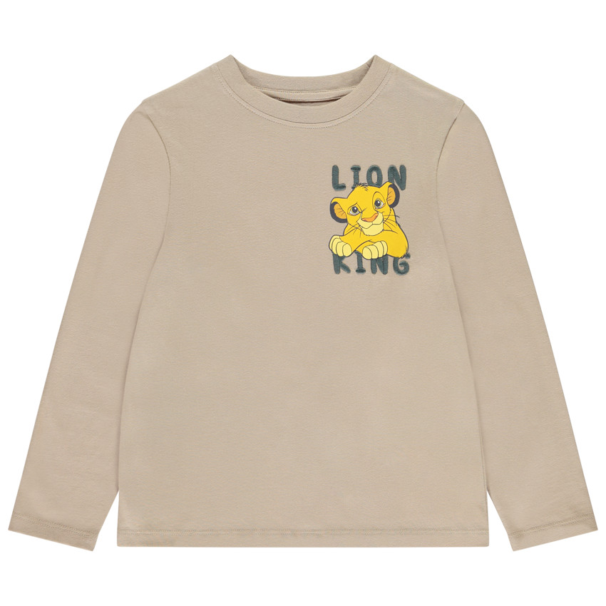 Camiseta de manga larga unicolor estampado Simba Disney para niño 