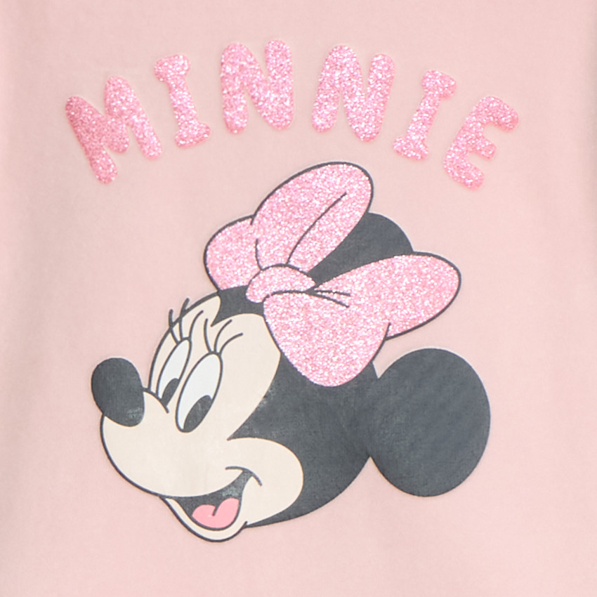 Conjunto de pijama de terciopelo de 2 piezas para niña con estampado de Minnie. 