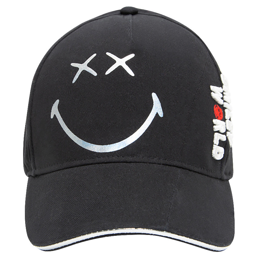 Visera de sarga con estampado de Smiley 