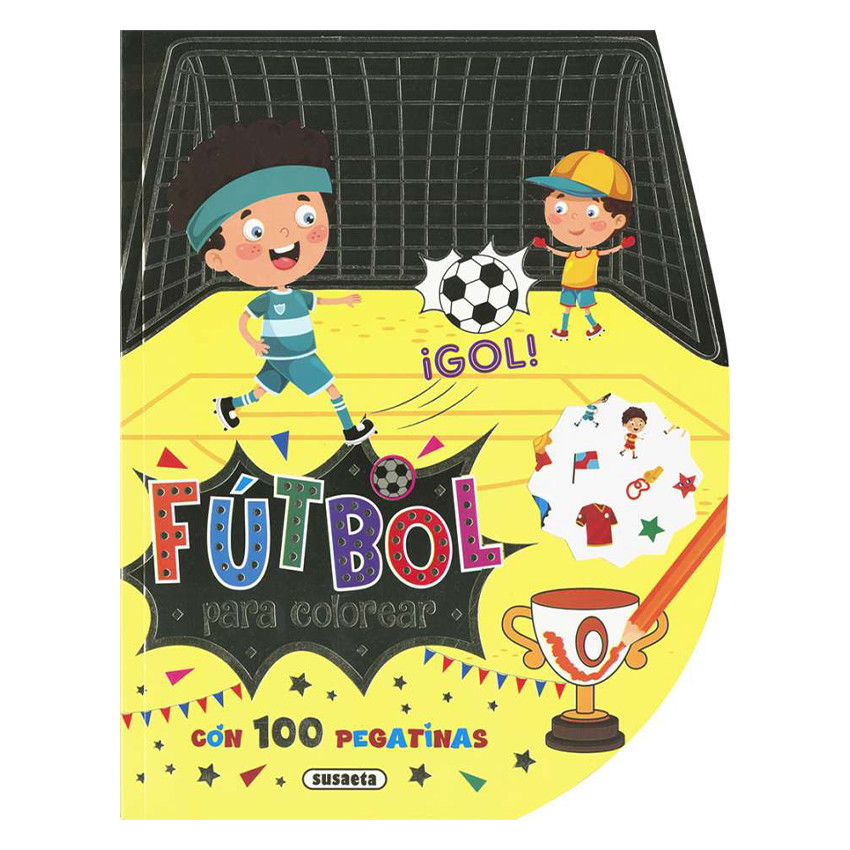 Libro para colorear +100 pegatinas Fútbol +3 años 