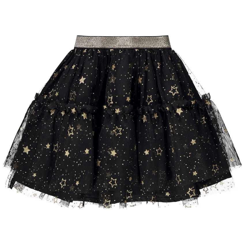 Falda corta de tul estampada con estrellas para bebé niña 