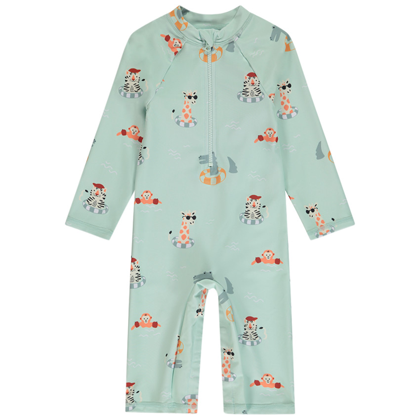 Combinaison de bain anti-UV imprimée pour bébé garçon 