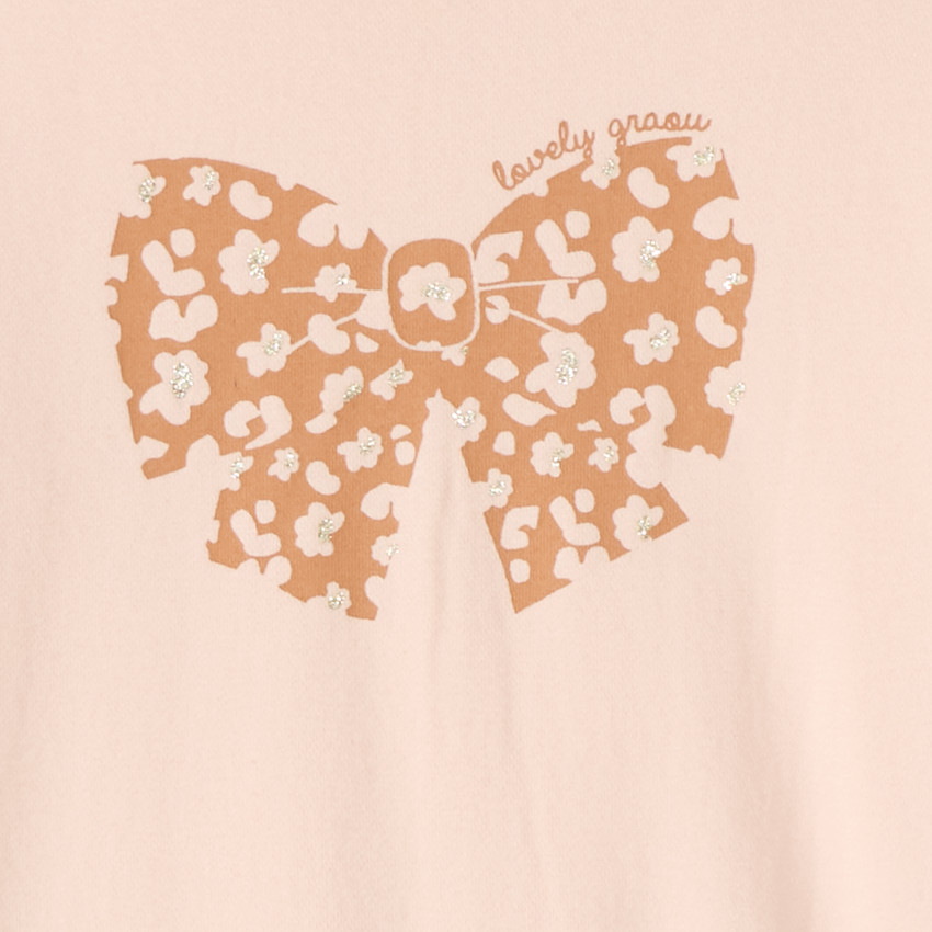 Conjunto de chándal para bebé niña con estampado de lazo 