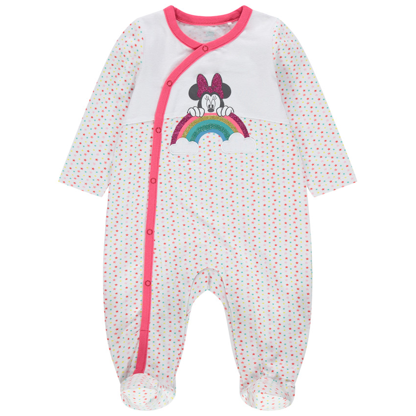 Pelele de jersey con estampado de Minnie y purpurina Disney 
