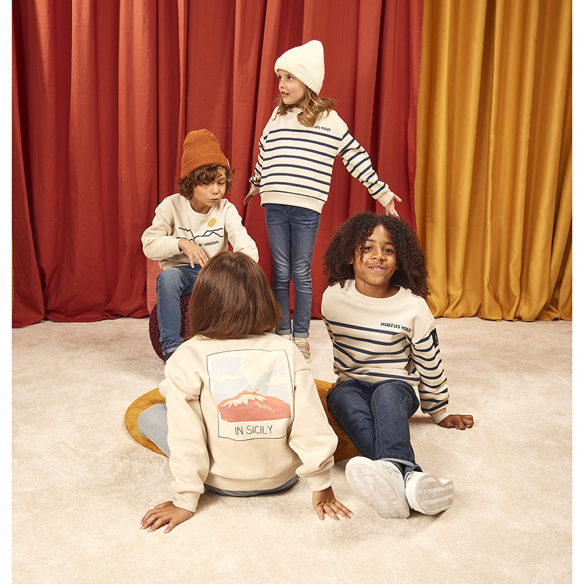Sudadera oversize estilo marinero para niño 