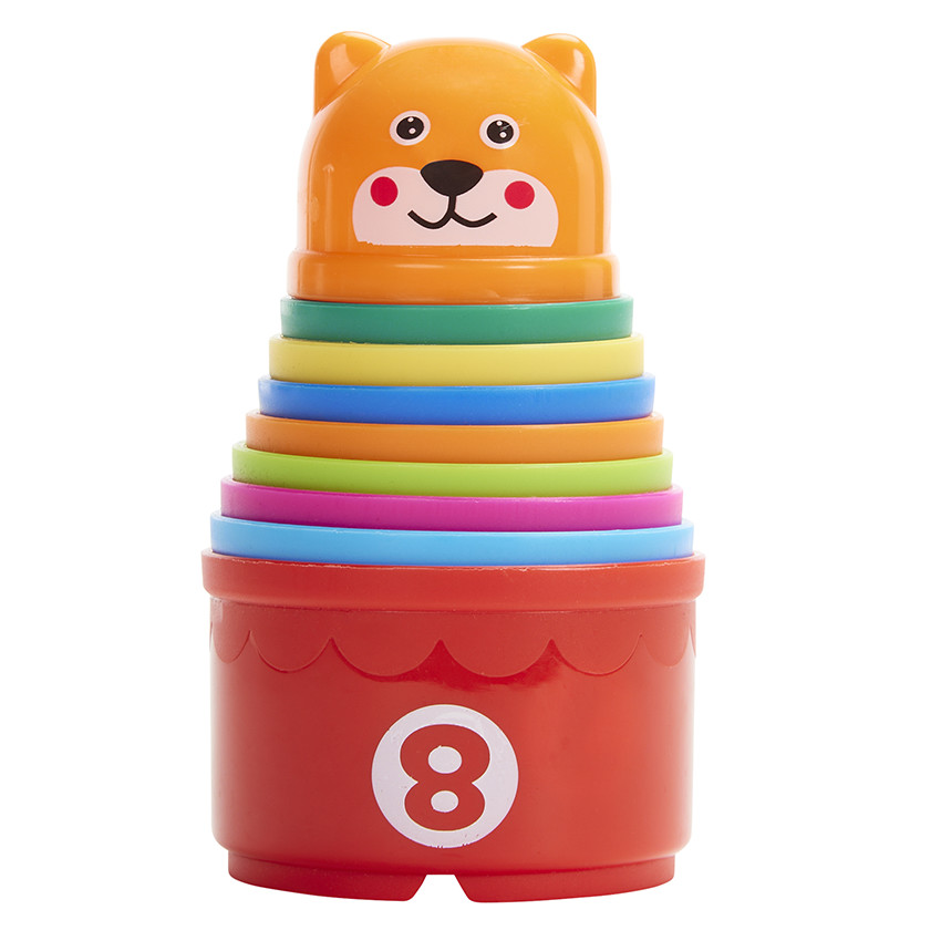 Lote de 9 tazas apilables 