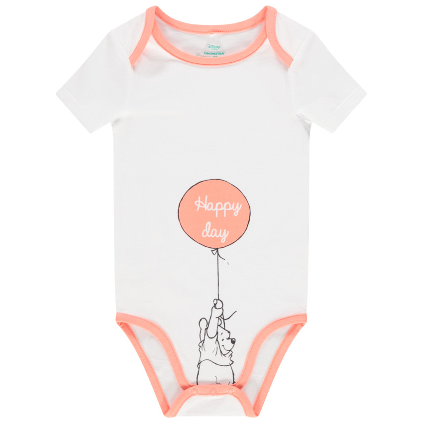Body de manga corta de algodón con estampado de Winnie Disney 