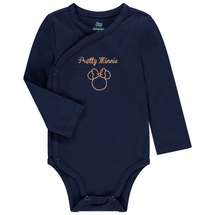 Pack de 3 bodies de algodón con motivo Minnie Disney para bebé niña 