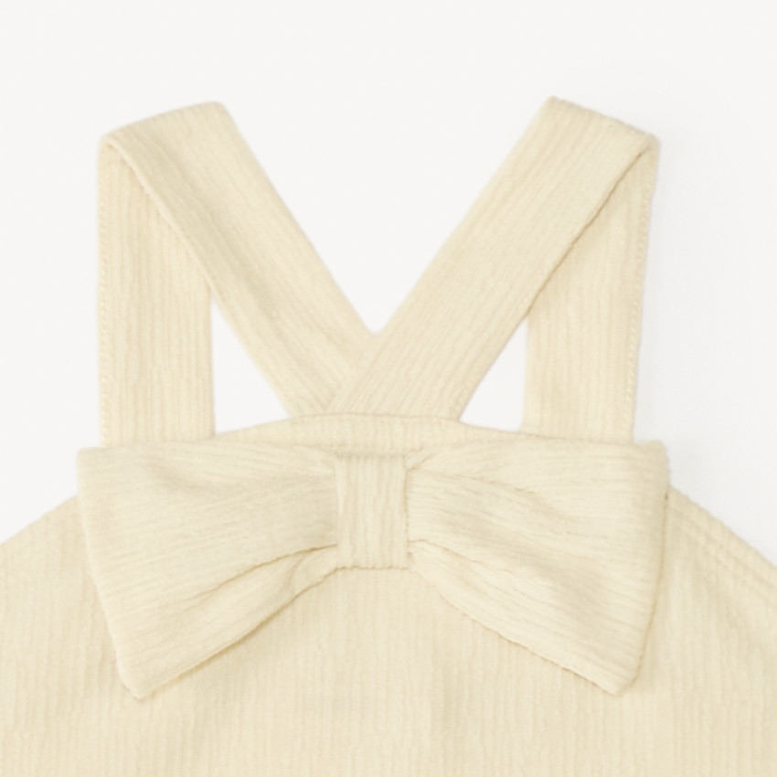 Conjunto de 2 piezas de punto con efecto arrugado para niña 